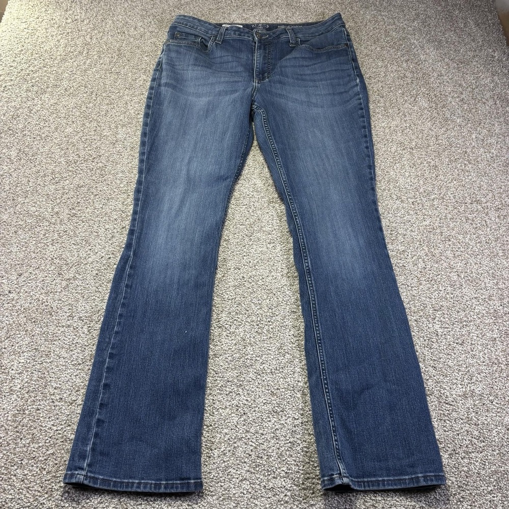 Riders By Lee Midrise Bootcut Jeans Womens 32 Blue Medium Wash Denim 5 Pocket - Picture 3 of 9